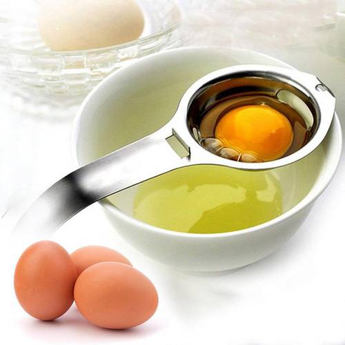 Egg Divider Stainless Steel Egg White Separator Tools Eggs Yolk Filter Separator Home Kitchen Chef Cooking Gadget Egg Tools