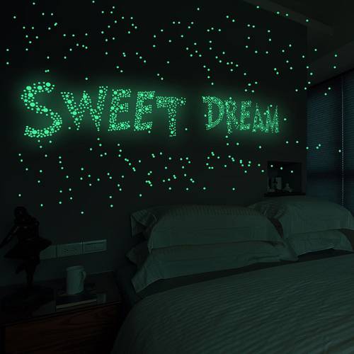 202 pcs/set 3D Bubble Luminous Stars Dots Wall Sticker kids room bedroom home decoration decal glow in the dark DIY Stickers