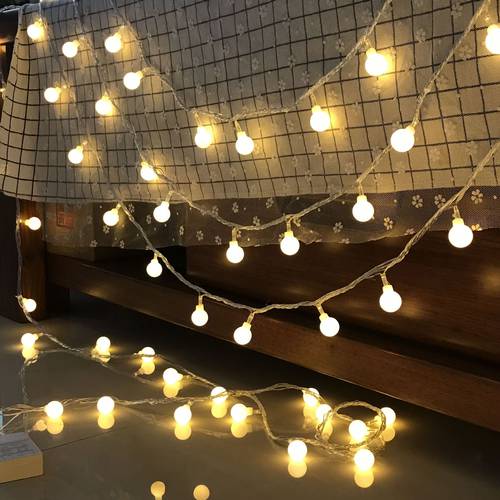 Noel 1.5M 3M Christmas Ball String Lights Garlands LED Ornaments Christmas Tree Decoration for Home New Year 2021 Decor Navidad