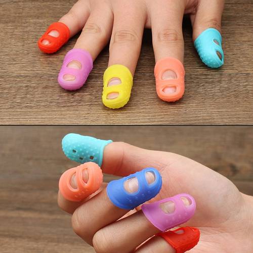 5/3Pcs Finger Sleeve Anti-scald Silicone Gloves Anti Slip Finger Protection Sleeve Kitchen Oven Cooking Security Accessories