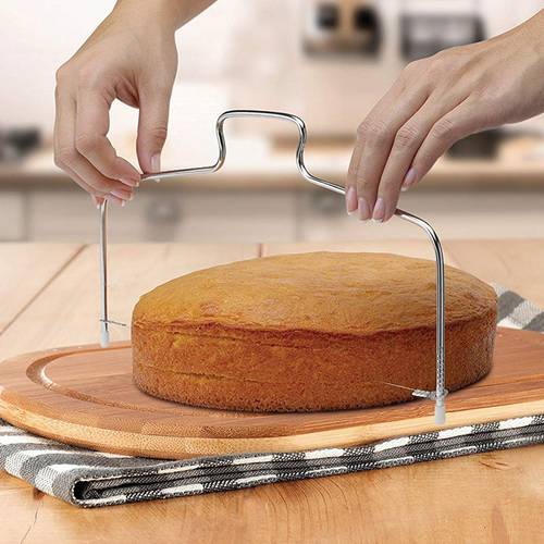 Kitchen Utensil Gadget Accessories Stainless Steel Adjustable Wire Cake Cutter Slicer Leveler Cake Baking Tool Cake Scraper