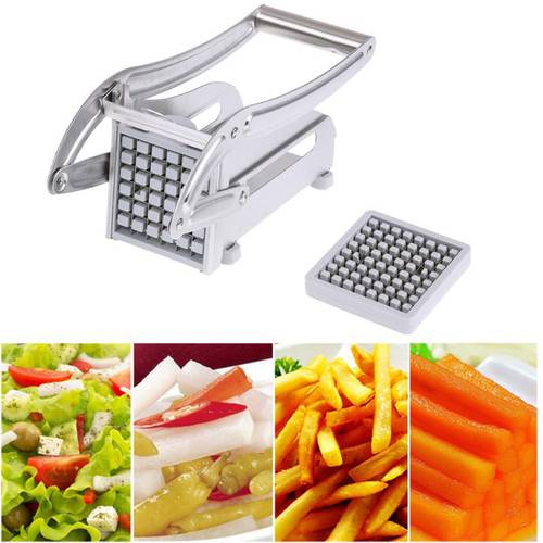 Stainless Steel Potato Chipper Vegetable and French Fry Cutter French Fry Chips Cutter Slicer Chopper Kitchen Gadgets