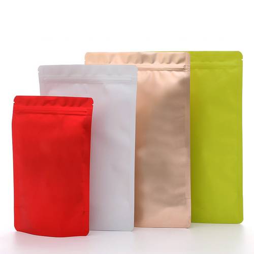 50pcs/lot Color Aluminum Foil Self Sealed Packaging Bag Coffee Bean Biscuit Baking Self Adhesive Food Bag