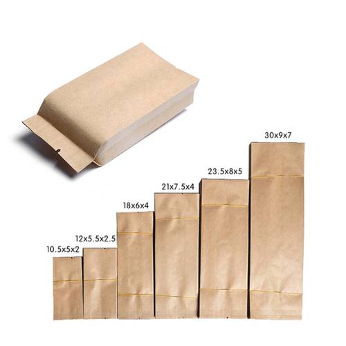50pcs/lot Tea bags Thickening Kraft paper Bag Heat Seal Packaging Pouches Food Coffee Tea Bag