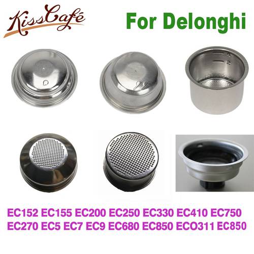 Coffee 51mm Single/Double Layers Filter Basket For Delonghi Coffee Machine Universal Powder Bowl Semi-automatic Coffee Accessory