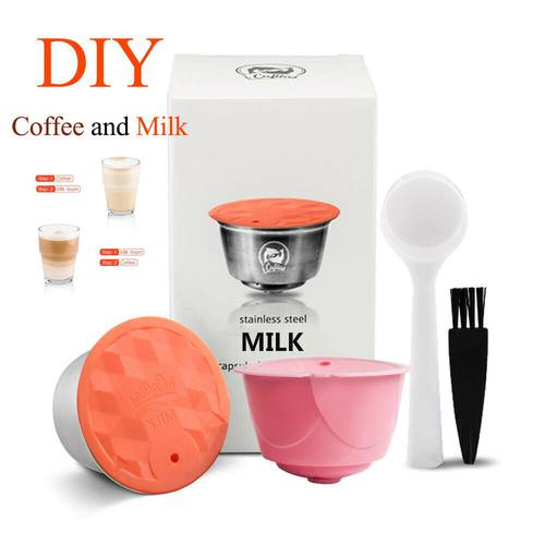 Reusable Coffee Capsule for Nescafe Dolce Gusto Adapter Plastic Filter Milk Foam Pod Stainless Steel Dolci Gusto Aeroccino
