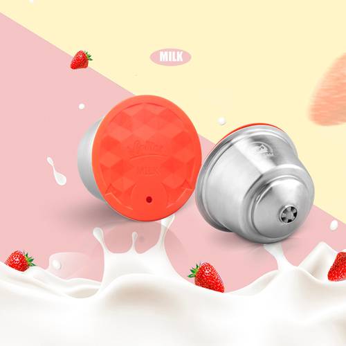 Stainless Metal Rusable Dolce Gusto Milk Foam Capsule fit for Nescafe with Filter Milk Beater Machine Automatic Milk Beater
