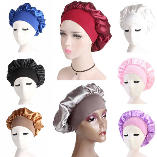 2020 Brand New Sleeping Hat Night Sleep Cap Hair Care Bonnet Nightcap For Women Men 8 Style Shower Caps