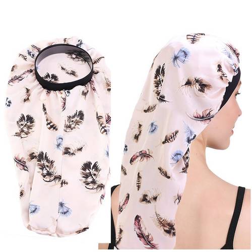 9 Colors Bonnet Women Satin Silk Bonnet Sleep Night Cap Head Cover Bonnet Protect Hair Shower Cap Bathing
