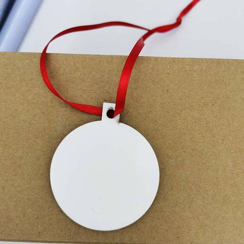 10 PCS a Lot Blank Free Shipping Sublimation MDF Christmas Pendants Ornaments Heat Transfer Image Home Decor Gift