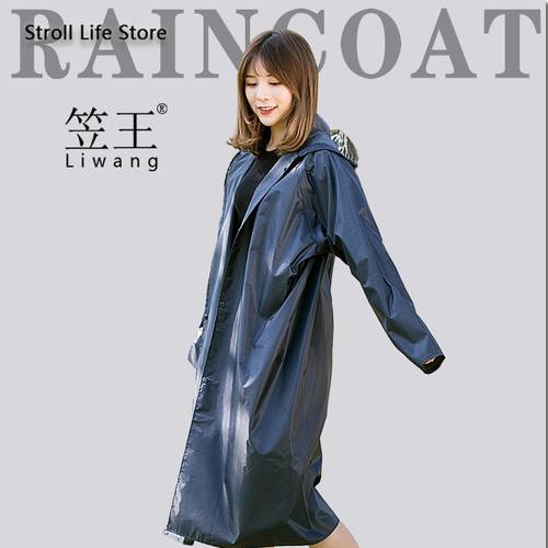 Navy Adult Transparent Raincoat PVC Long Rain Coat Women Rain Jacket Poncho Hiking Waterproof Suit Gabardina Mujer Birthday Gift