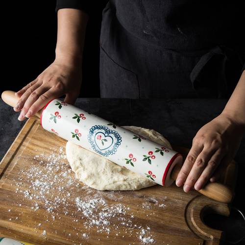 KINGLANG Rolling Pin Ceramic Large Household Baking Tools Roller Non-stick Dumpling Wrappers