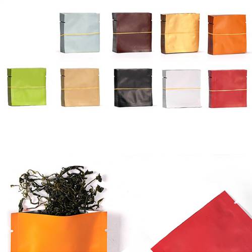 200Pcs/Lot Tea Bags Vacuum Heat Seal Packaging Pouches Food Coffee Tea Mylar Foil Bag 8*8cm