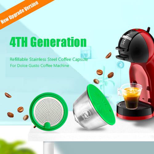 icafilas Coffee Capsula For Dolce Gusto Mini Me Reusable Coffee Capsule piccolo xs Pods Stainless Steel Crema Filters