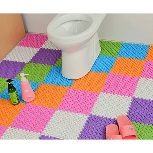New Plastic Rubber Non-slip Shower Bathroom Massage Mat Mosaic Bath Mat Random Color ss284