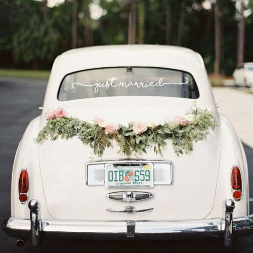 Wedding Car Decoration Just Married Car sticker Car Wedding Supplies Removable and Waterproof Wedding Sticker For car