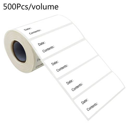 500pcs Kitchen Stickers Refrigerator Freezer Food Storage Date Content Labels for Container Bag Jar