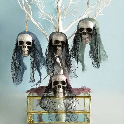 40 Halloween Scary Hanging Decor Pirates Corpse Skull Haunted House Bar Home Garden Spooky Skull Hanging Decors Ghost Head