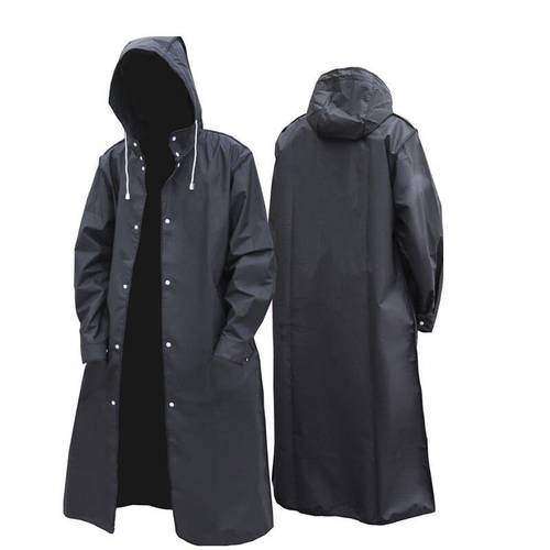 Adult Long Waterproof Rain Coat Women Women&39s Men&39s Raincoat Impermeable Rainwear Men EVA Black Thicken Hooded Rain Coat Poncho