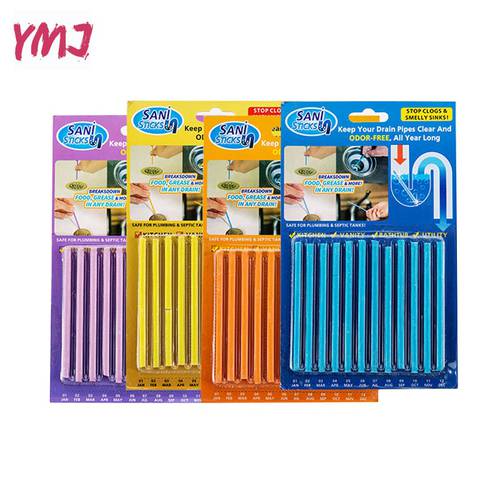 12pcs/Pack Sewer Rod Drain Cleaner Sticks Kitchen Toilet Bathtub Sewage Decontamination To Deodorant Sewer Stop Clogs tools