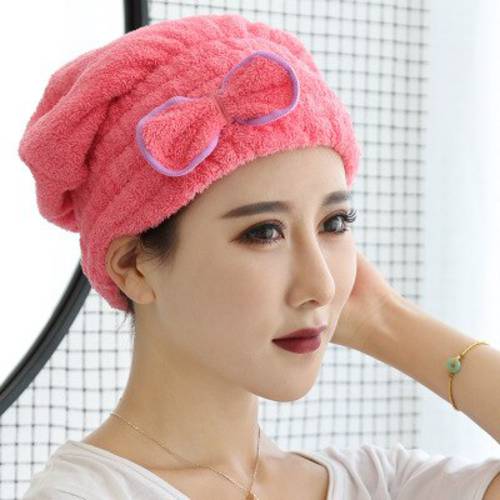 Microfiber Solid Quickly Dry Hair Hat Hair Turban Women Girls Ladies Cap Bathing Drying Towel Head Wrap Hat