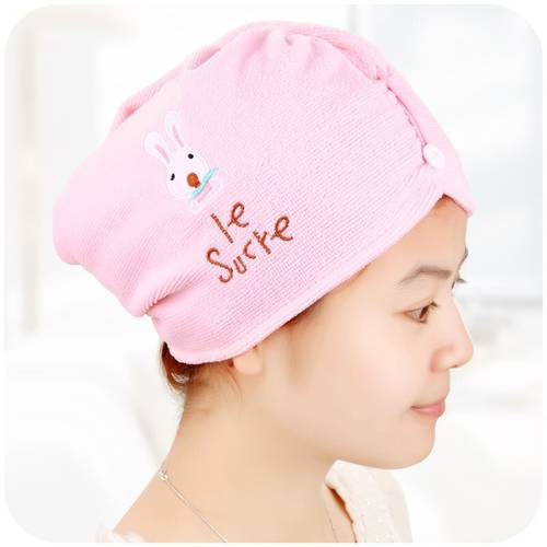 New Quickly Dry Hair Shower Hat Wrapped Towel Bathing Cap Microfiber Hair Turban Shower Cap Bathroom Accessories