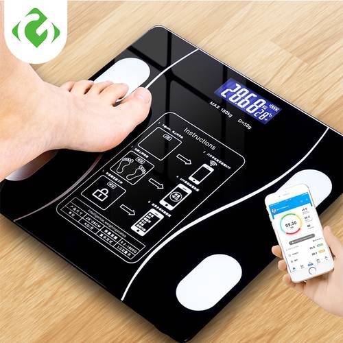 Body Fat Scale Smart Wireless Digital Bathroom Weight Scale Body Composition Analyzer With Smartphone App Bluetooth GUANYAO