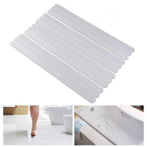 Non Slip Strips Shower Stickers Bath Safety Strips Transparent Anti-Slip Strips Sticker for Bathtubs Showers Stairs Floor