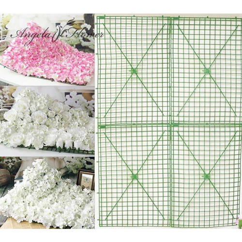 Diy 40*60cm Platic Flower Stand Frame Carpet Style Flower Accessories Fow Wedding Cylindrical Decoration Diy Road Led Flower