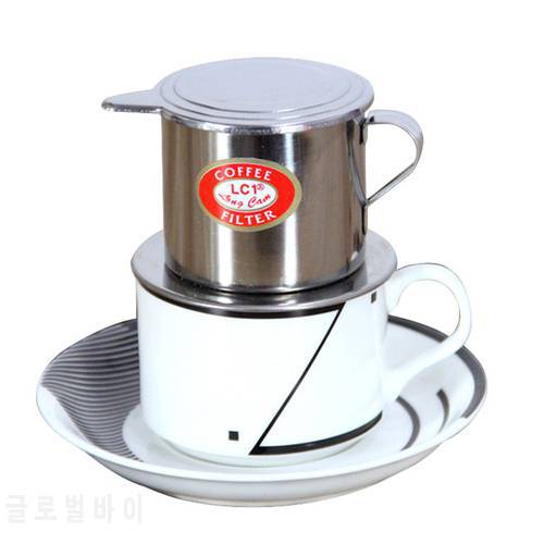 Vietnamese Coffee Filter Stainless Steel Maker Pot Infuse Cup Serving Delicious Portable Stainless Steel Coffee Drip Filter