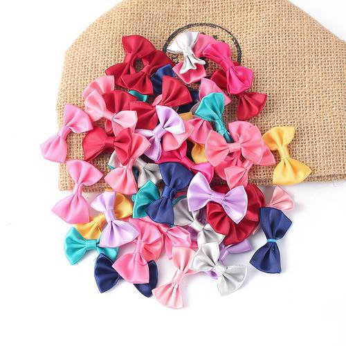 50PCs/lot Ribbon Bow-Knot 3cm Ribbon Bow Tie For Cake Home Party Clothing Wedding Decoration Handmade DIY Crafts Accessories