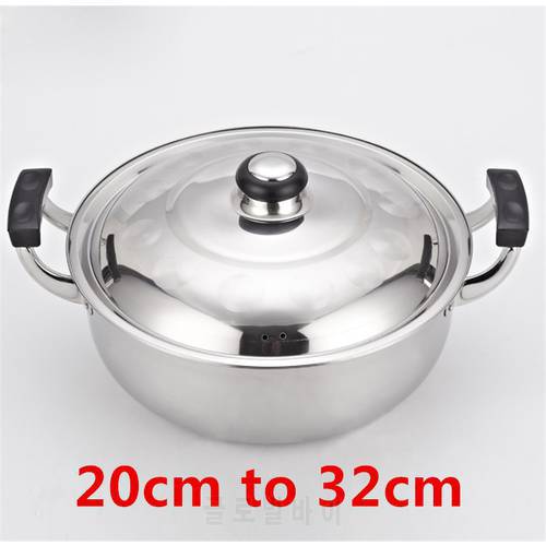 Stainless steel Soup pot Nonmagnetic Cooking Multi-purpose Cookware Non stick Pan general use kitchen big japanese cooking pot