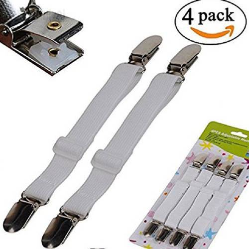 4pcs Fasteners Straps Grippers Suspender Cord Hook Loop Clasps Adjustable Elastic Mattress Cover Corner Holder Clip Bed Sheet