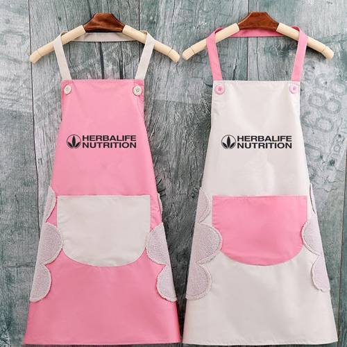 Herbalife Simple Waterproof and Oil Proof Household Apron Kitchen Fashion Lovely For Cleaning Work Cooking