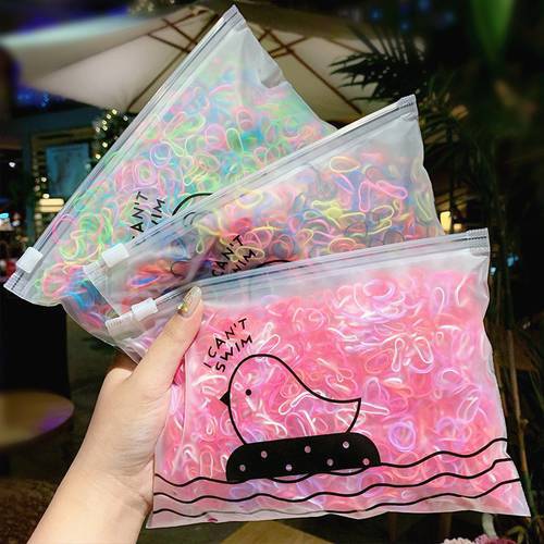 1000pcs/Pack Girls Colorful Small Disposable Rubber Bands Gum For Ponytail Holder Elastic Hair Bands bathroom accessories