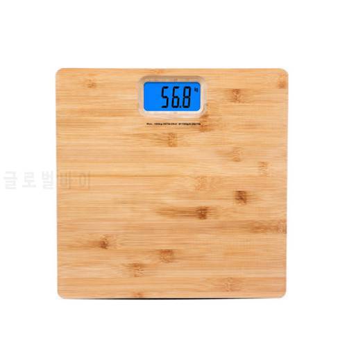 Digital Display Bamboo Finish Bathroom Body Scale Wood Electronic Anti-skid Human Weight Accurate Smart Floor Scale