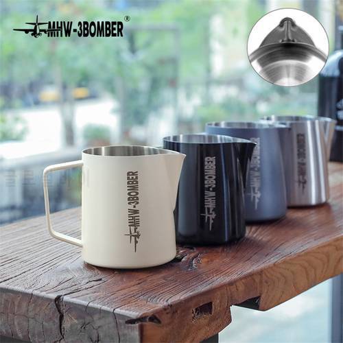 400/500/600/700ml Coffee Milk Jug Stainless Steel Frothing Pitcher Pull Flower Cup Milk Frother Mug Espresso Cups For Barista