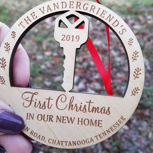 New Home Ornament, Personalized Christmas First Home Ornament, Key wedding Gift For Couple, New Home Keepsake, Christmas Decor