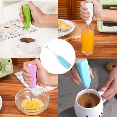 Coffee Whisk Mixer Electric Egg Beater Frother Foamer Stainless Steel Mini Handle Stirrer Milk Drink Mixer Kitchen Cooking Tool