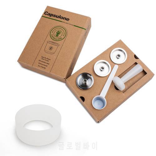 Capsulone O-ring and filter fit for stainless steel capsule comaptible illy coffee cafe machine