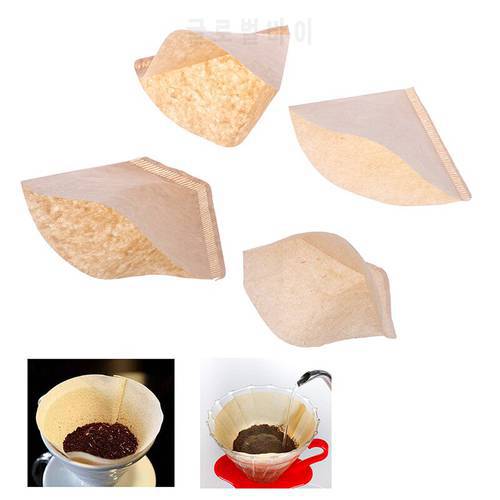 100pcs Eco-friendly Unbleached Original Wooden Hand Drip Paper Coffee Brewer Coffee Filter Bag Coffee Maker Accessories