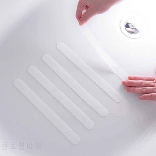 24Pcs Stair Steps Anti-slip Rubber Bathroom Bathtub Transparent Stickers With Bathroom Shower Anti-slip Strip