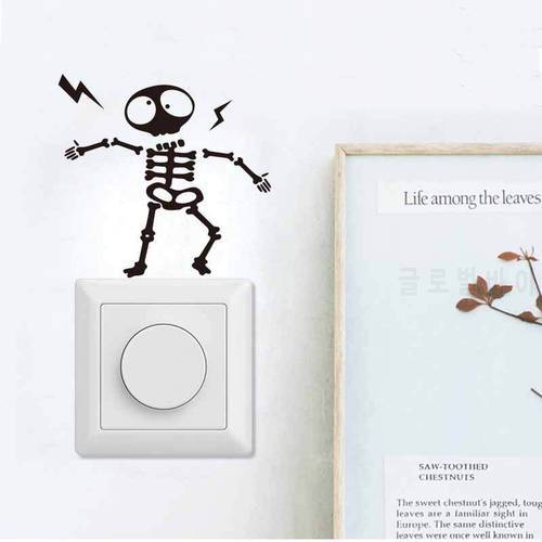 Electric shock Extraterrestrial and bird switch Wall Sticker for kids rooms art decals Removable Switch decoration Stickers
