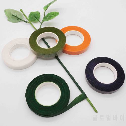 Floral Green Tapes 12mm*45m/ROLL Tape Corsages Buttonhole Artificial Flower Stamen Wrap Florist Green Tapes Stretchy Tape