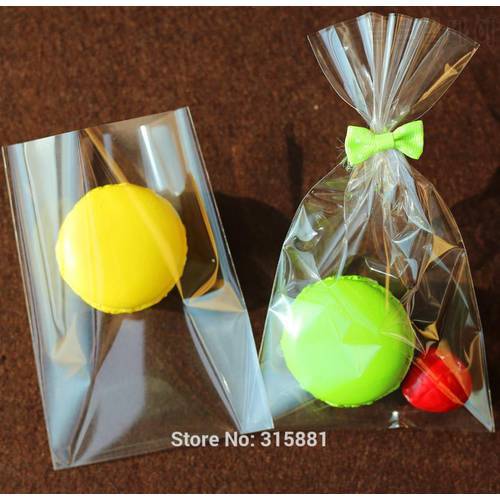 Clear Flat Open Top Candy Bags Cookie Packaging Bag Wedding Party Sweets Lollipop OPP Plastic Bag Small Gift Pouch 100pcs/lot
