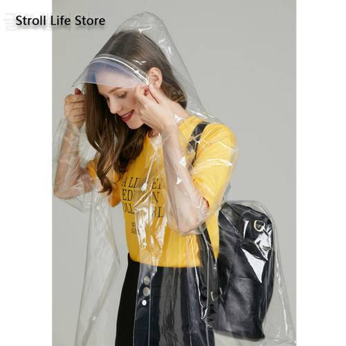 Clear Adult Raincoat Women Hiking Long Rain Coat Plastic Suit Transparent Poncho Electric Car Woman Jacket Impermeable Rain Gear