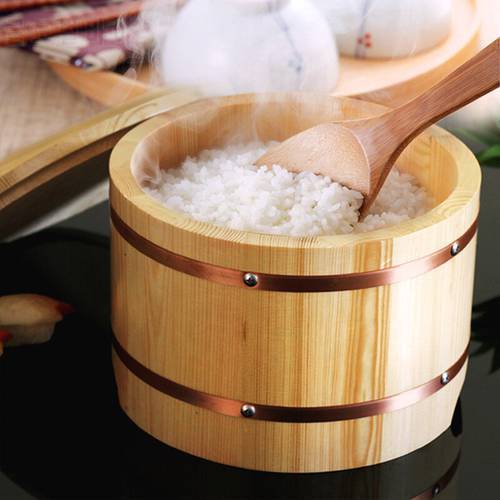 Chinese Wooden Rice Bucket Plate Restaurant Sushi Plate Japanese Sushi Korean Food Container Kitchen Utensil rice mold