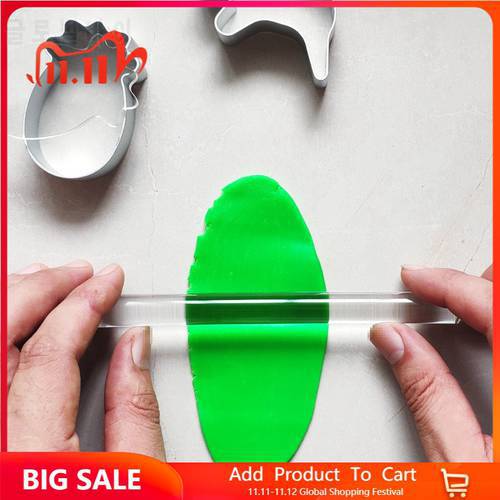 Non-stick Acrylic Rolling Pins for Polymer Clay Fondant Rollers Transparent Cake Cookies Roller Pastry Boards Cake Tools