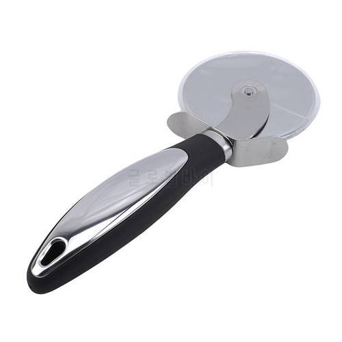 Stainless Steel Crepe Knife Pizza Baking Tools Big Rubber Handle Pizza Wheel Round Rotating Special Wheel Cutter Cutting