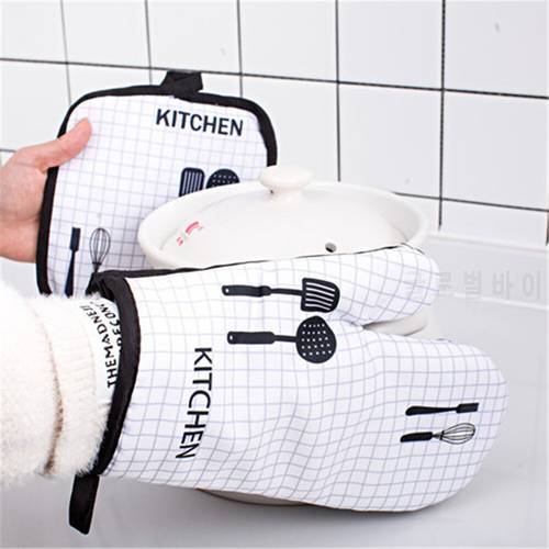Kitchen Creative Cotton Microwave Oven Glove Household Cooking Insulation Pads Anti-scald Gloves Baking Heat-resistant Pot Pad